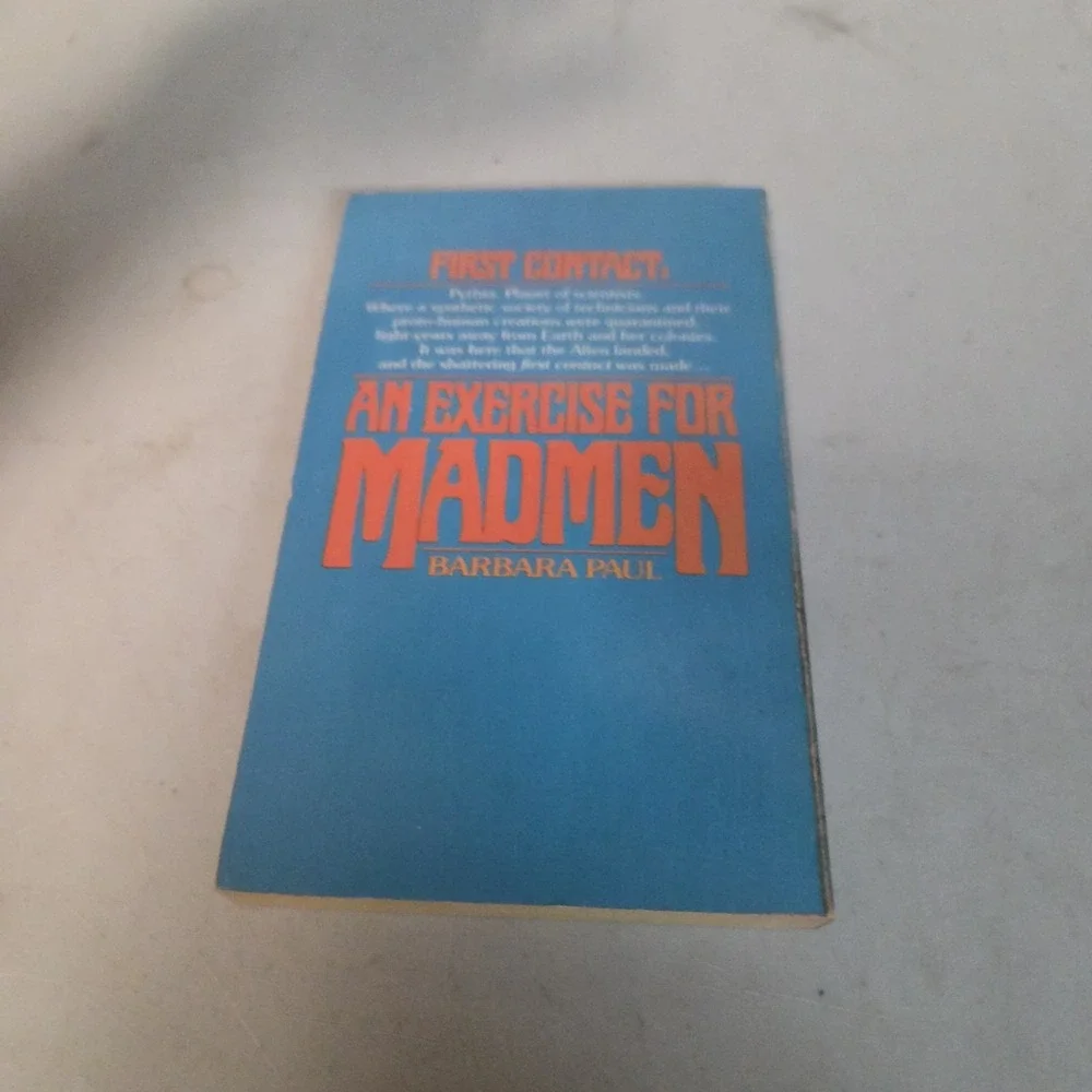 An Exercise For Madmen Barbara Paul 1978 Vintage Sci-Fi Paperback Book First Ed